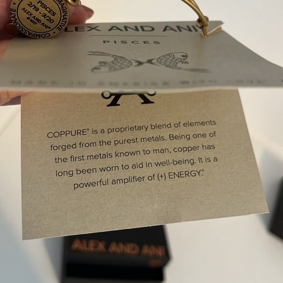 NWT Pisces charm gold tone ALEX and ANI bracelet - Picture 7 of 9